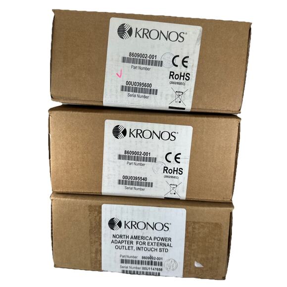 LOT OF 3 Kronos InTouch STD Power Adapter | 8609002-001 NEW - Picture 1 of 5